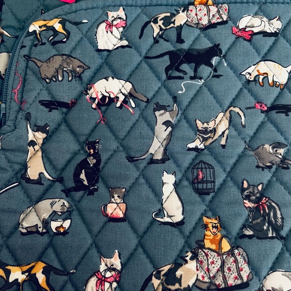Vera Bradley Essential Large Backpack Cat’s Meow Steal Blue - Picture 8 of 13